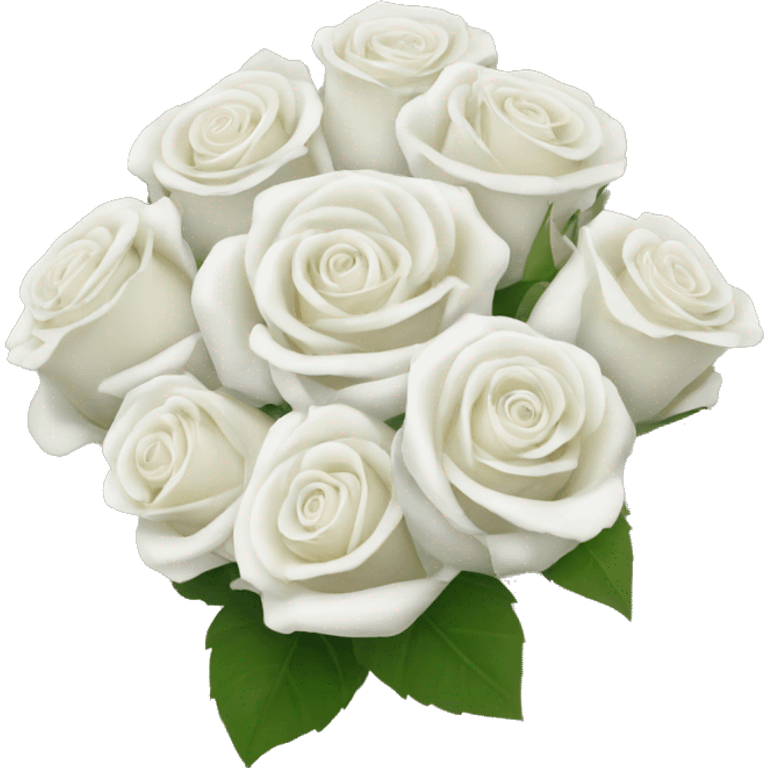 Bouquet of whit roses emoji