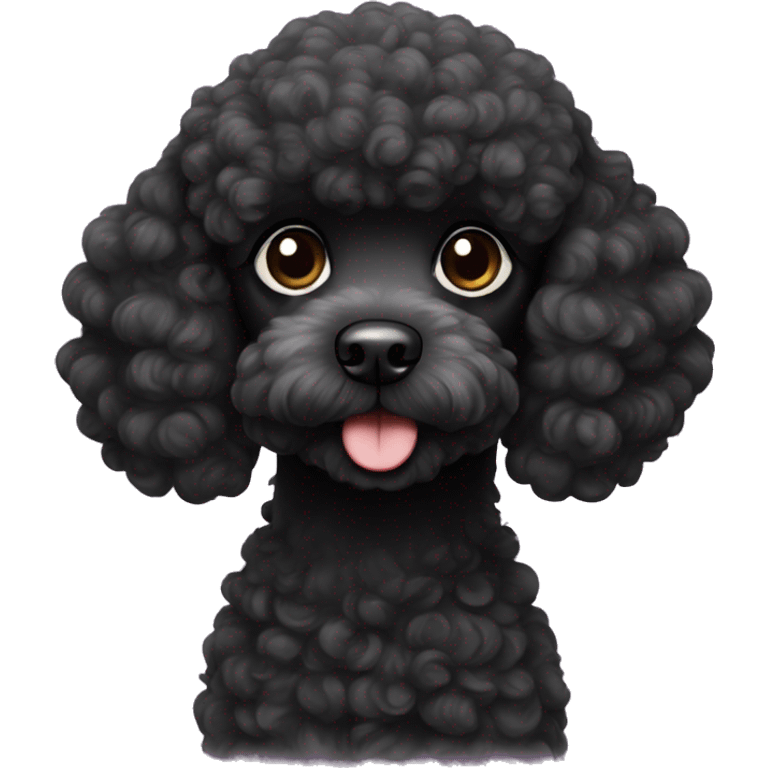 cute black poodle emoji