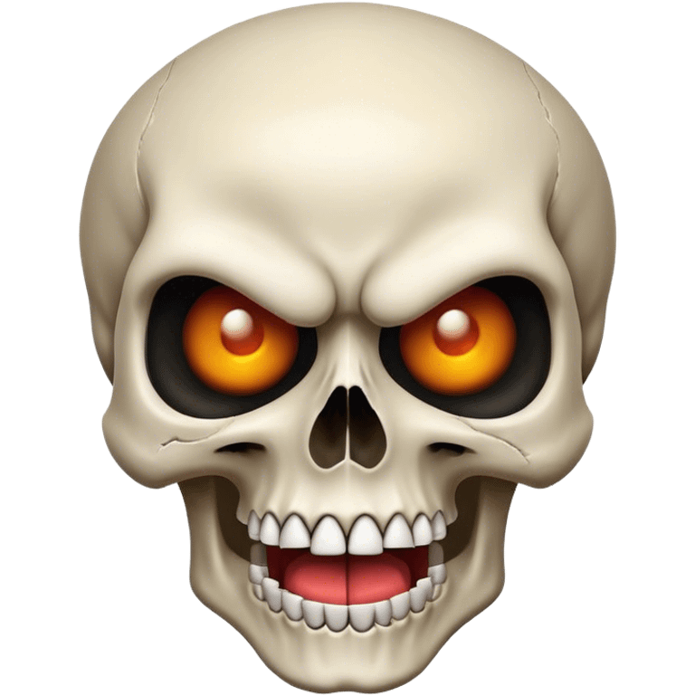 Skull Looks aggressiv and Crazy  emoji