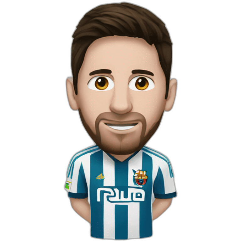 Messi with a Palestine mask emoji