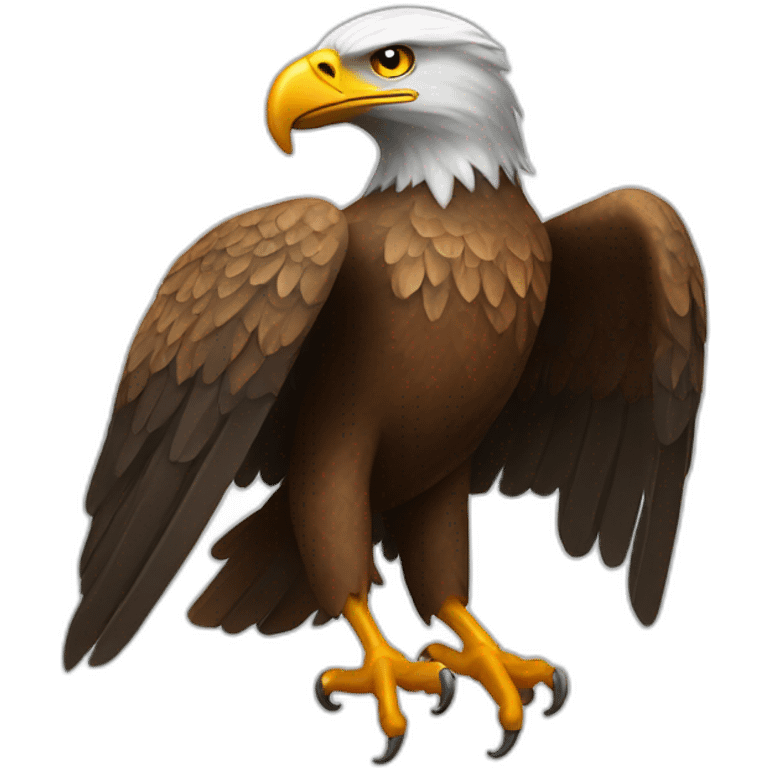 Eagle with a Hindu swastika emoji