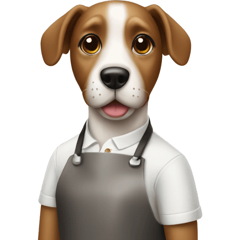 barista dog emoji