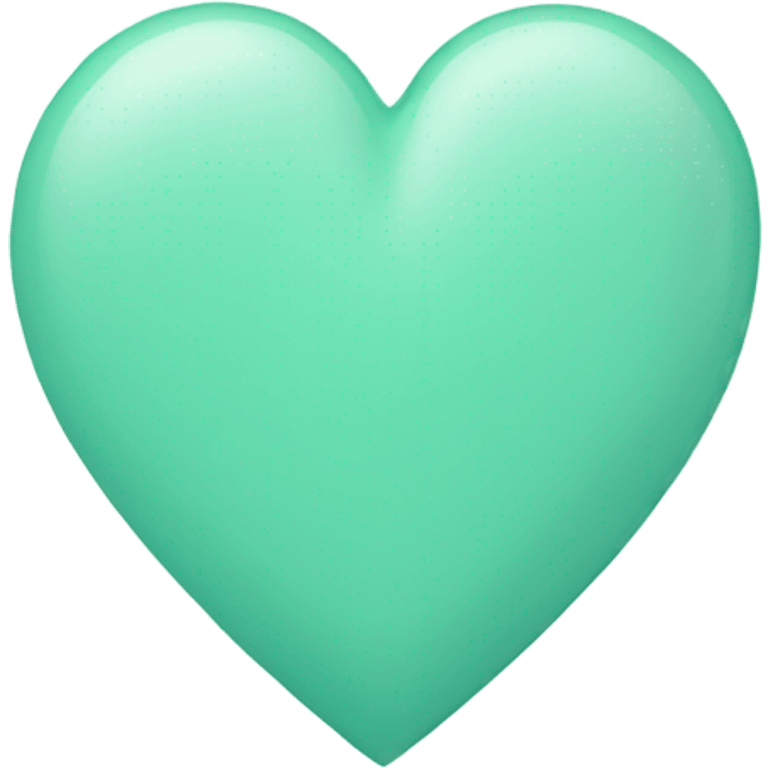 Mint green - blue heart emoji