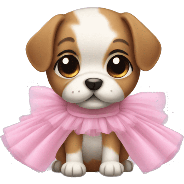 Puppy wearing tutu emoji