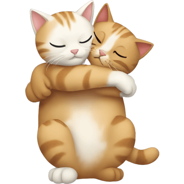 cats hug emoji