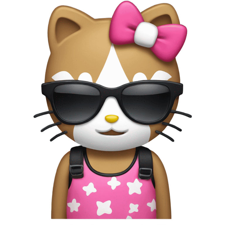 hello kitty with sunglasses emoji