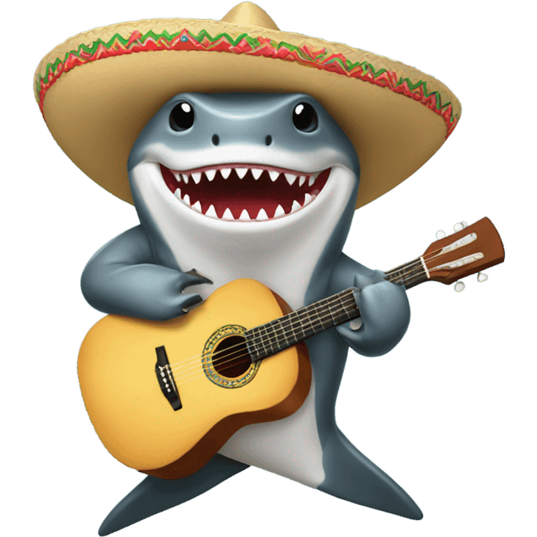 Shark with Mariachi sombrero emoji