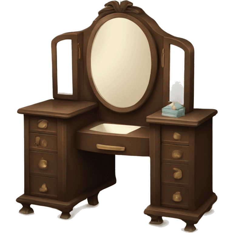 Brown 1920s vanity  emoji