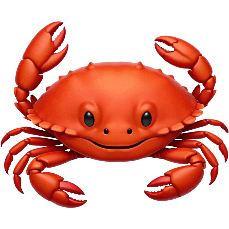 Meme-Worthy Cute Sleeping Red Crab Portrait Emoji, Head resting peacefully with a contented smile, showcasing a robust, vivid scarlet carapace and softly closed eyes in serene slumber, Simplified yet adorably endearing features, highly detailed, glowing with a soft, drowsy ocean light, high shine, relaxed and utterly lovable, stylized with an air of playful laziness, soft glowing outline, capturing the essence of a sleeping red crab that feels destined to become the next viral icon of adorable rest! emoji