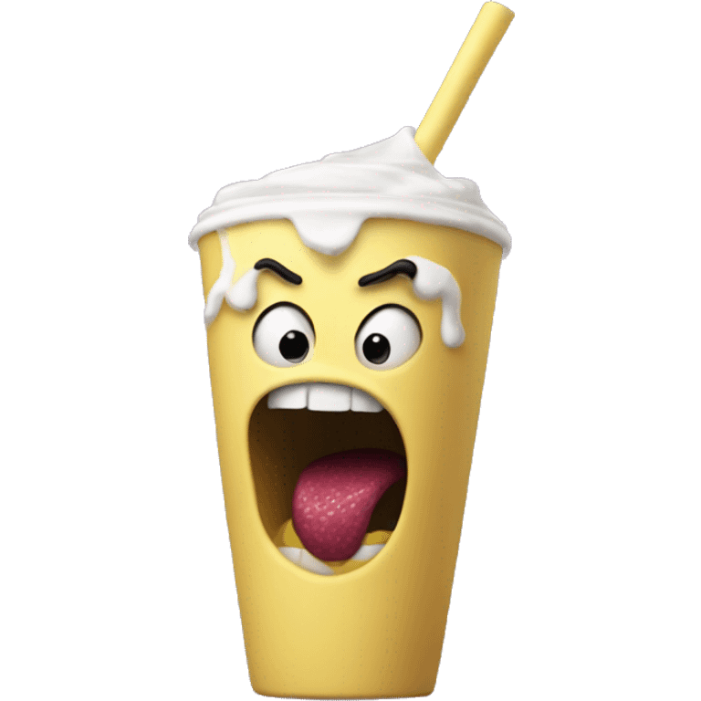 Grimace eating grimace shake emoji