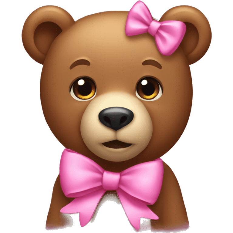 Bear with a pink bow emoji