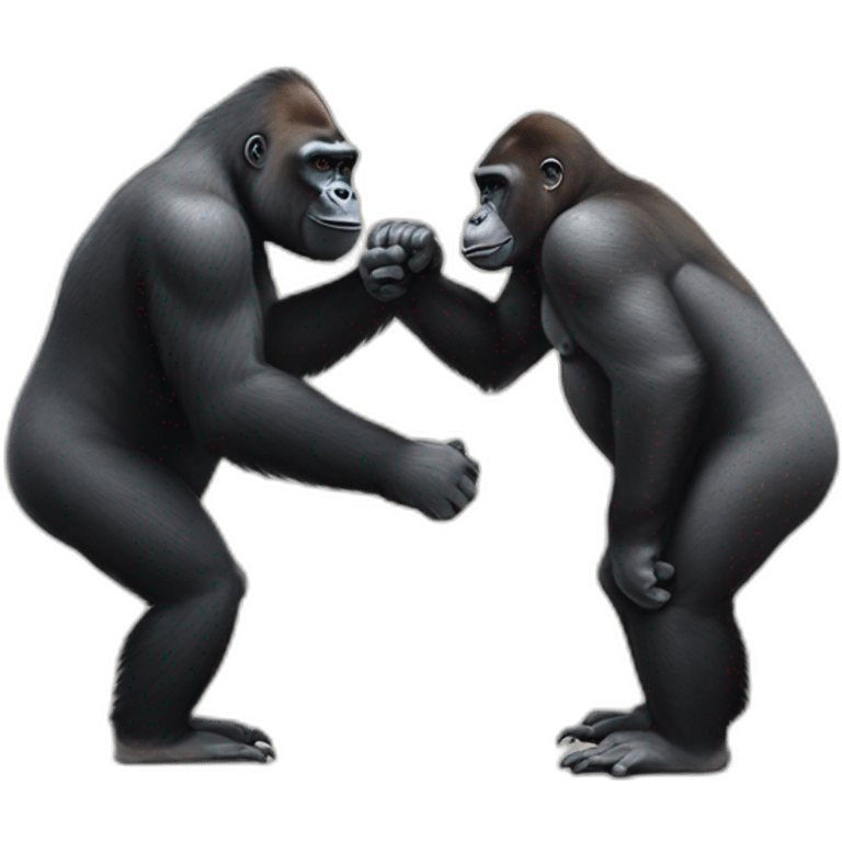 Gorilla meeting Emanuel Macron emoji