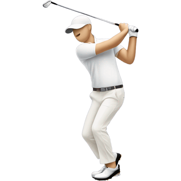 Left hand golf swings  emoji