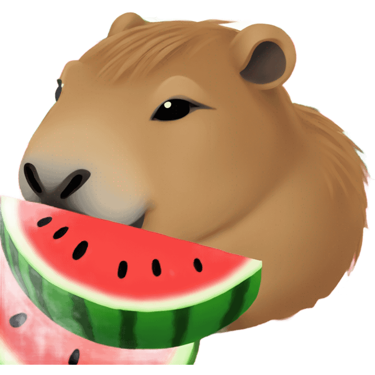 capibara eating watermelon emoji