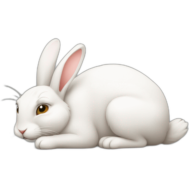 lazy rabbit emoji