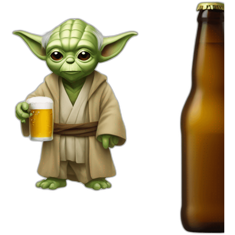 Yoda qui boit une bière emoji