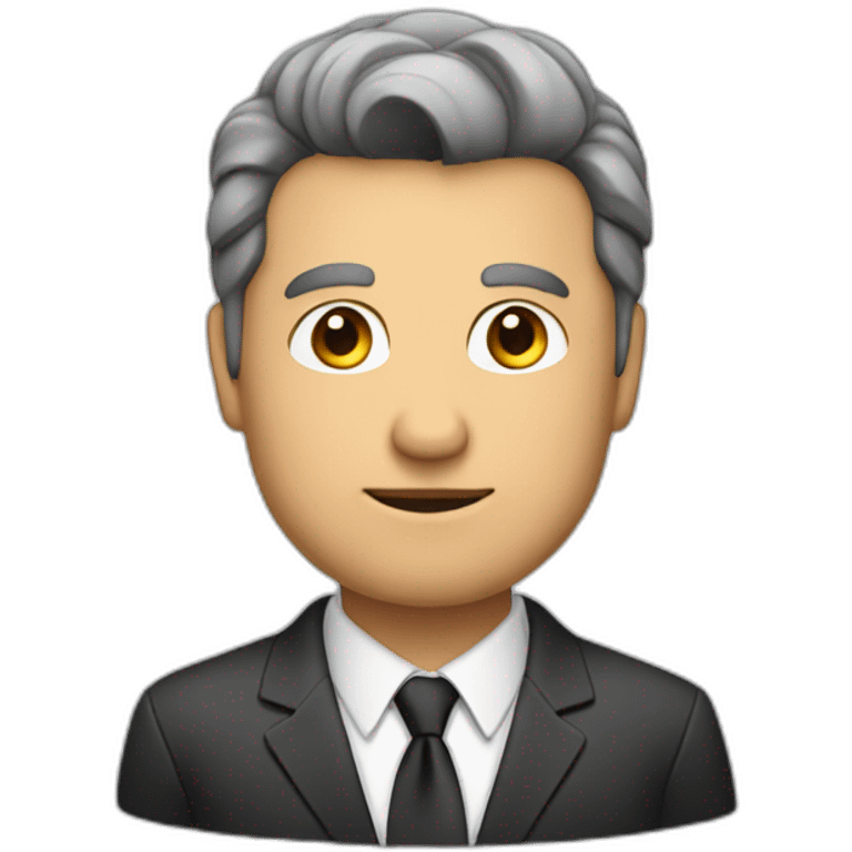 Middle age man in a business suit emoji