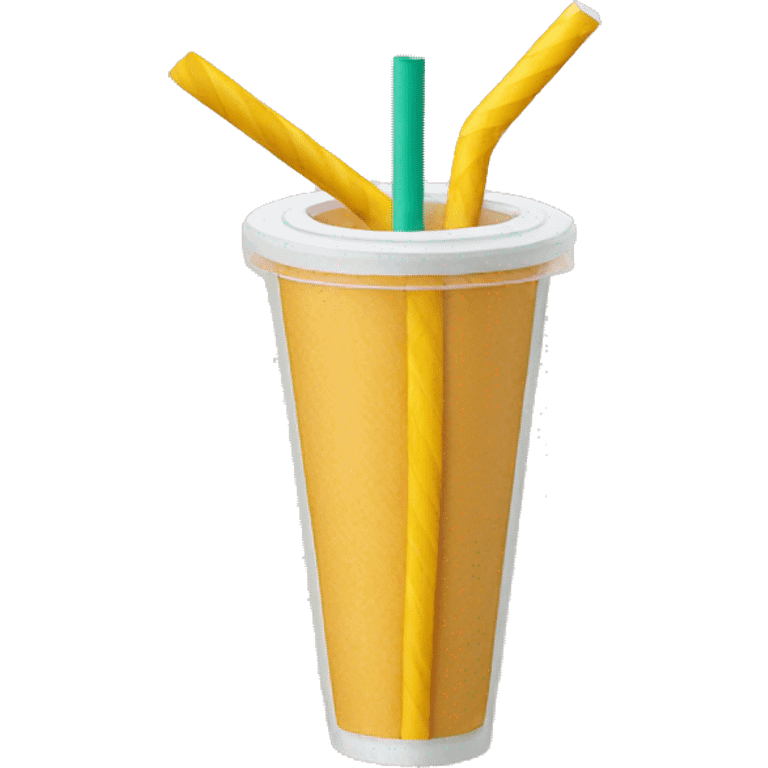 Colored Paper straw emoji