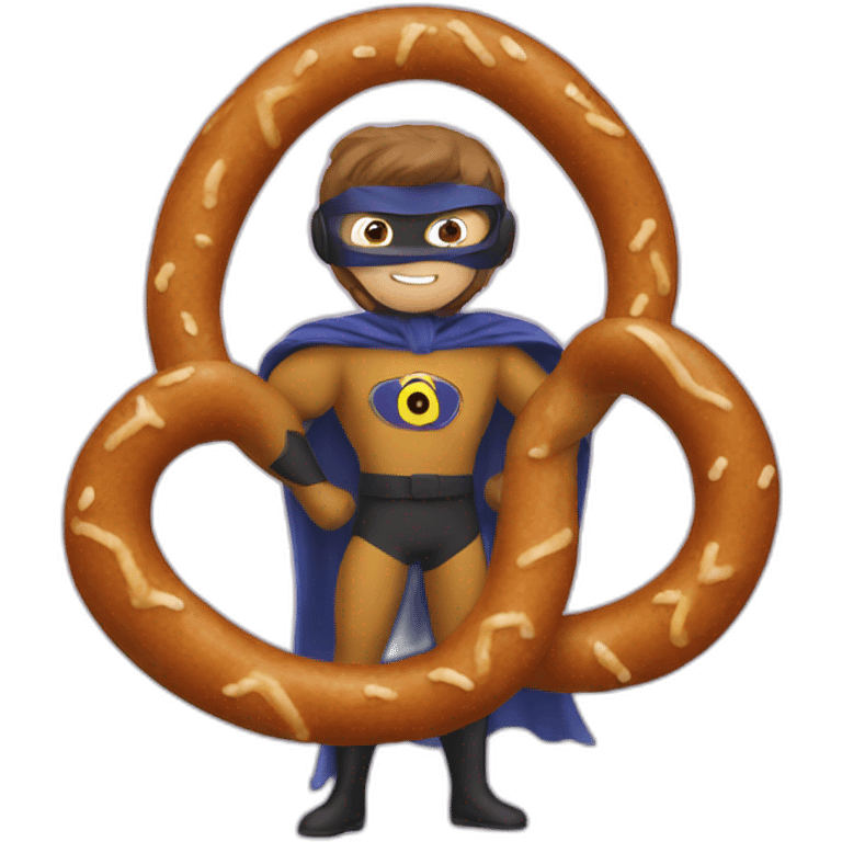 pretzel superhero emoji