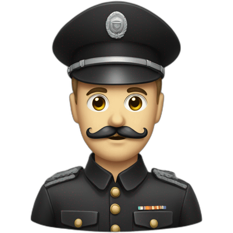 ss soldier with chaplin mustache emoji