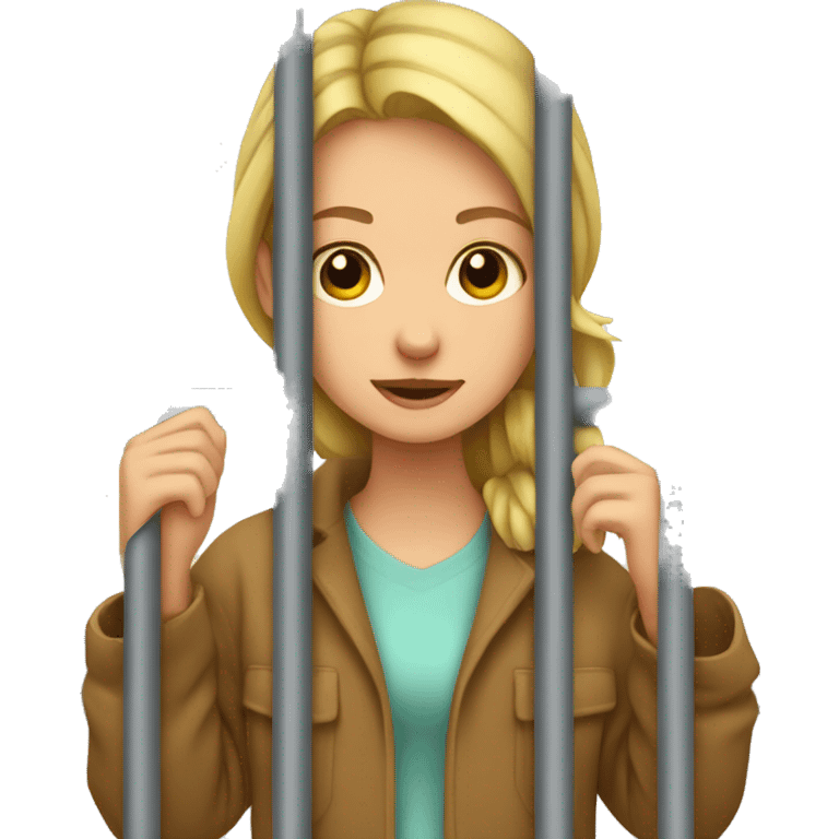 girl between bars emoji