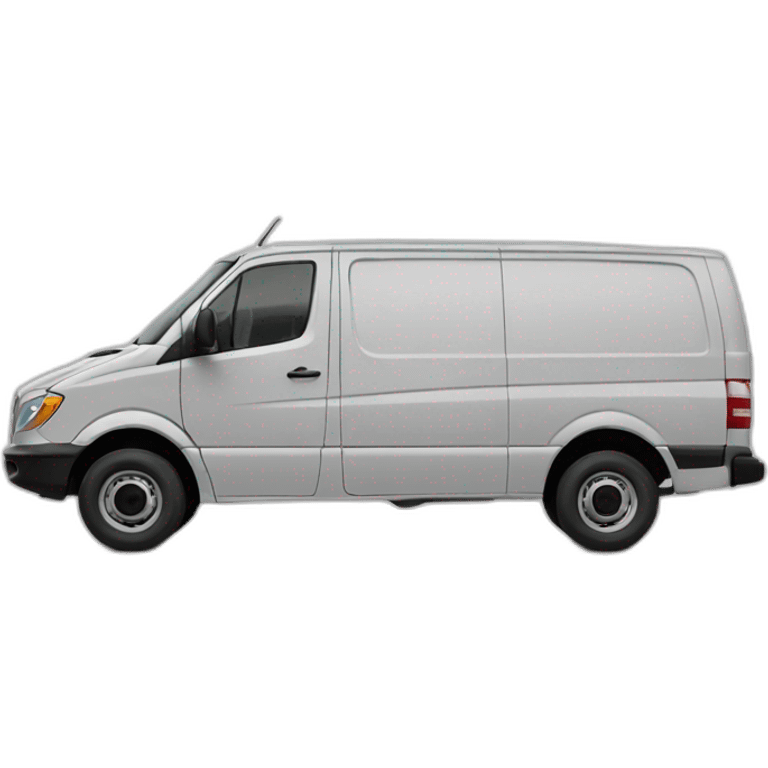 Red sprinter van emoji