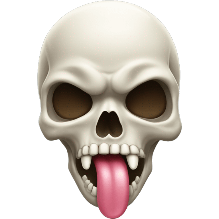 Skull sticking out tongue emoji