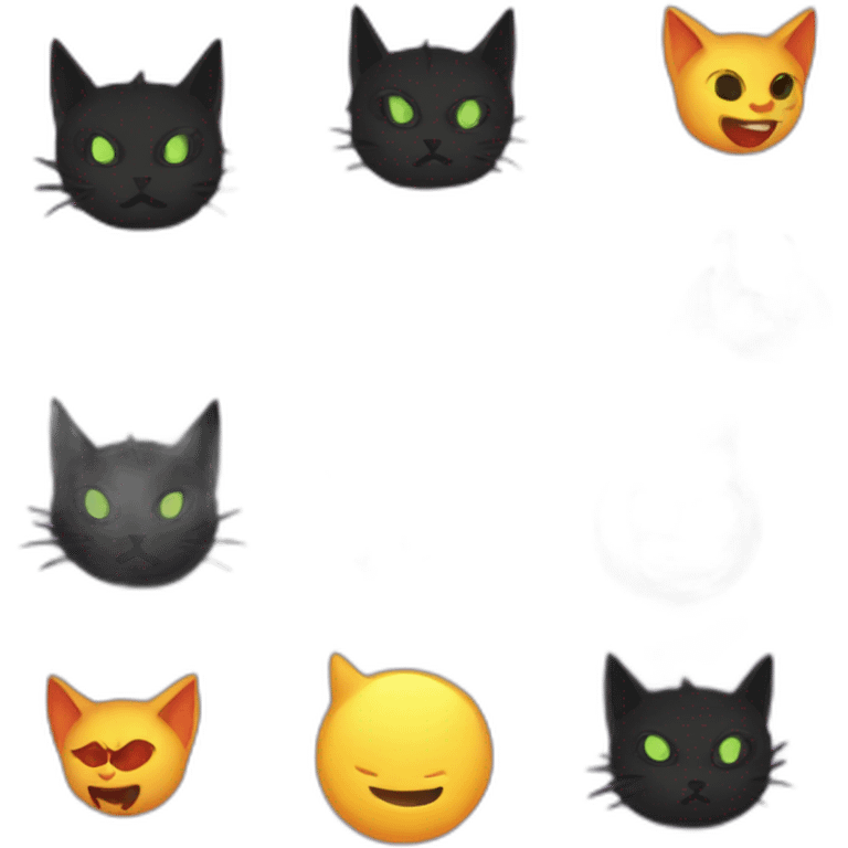 Chat noir diable emoji