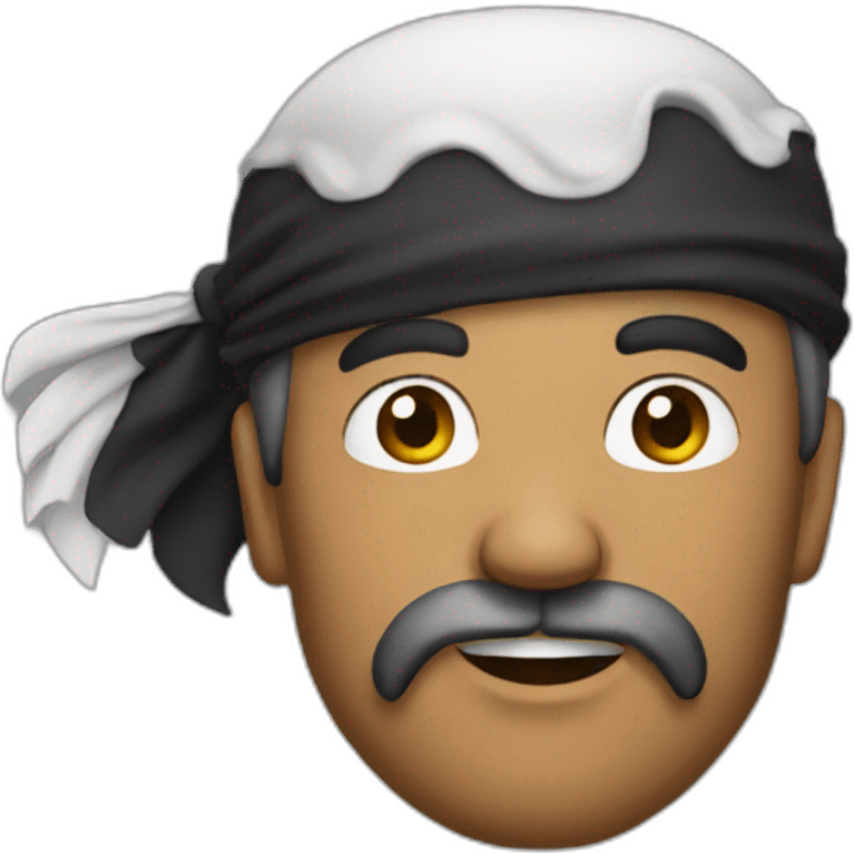 Man pirate without beard emoji