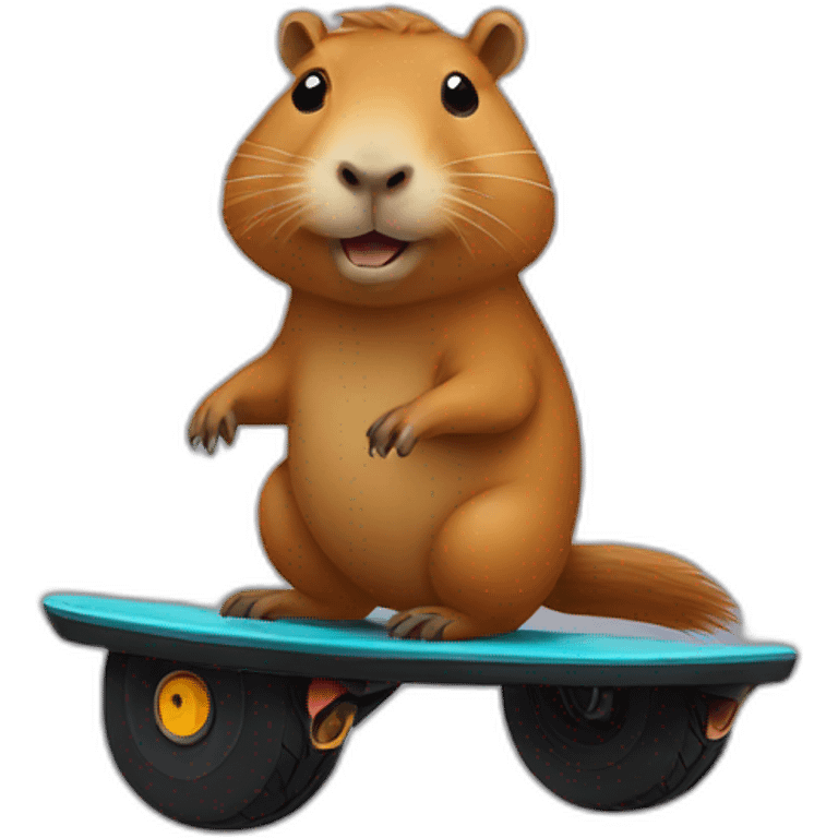 capybara on a onewheel emoji