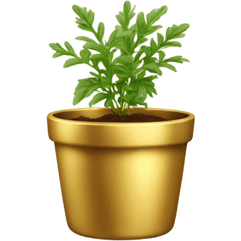 Herb in gold pot emoji