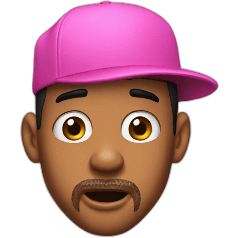 will smith with pink hat shocked emoji