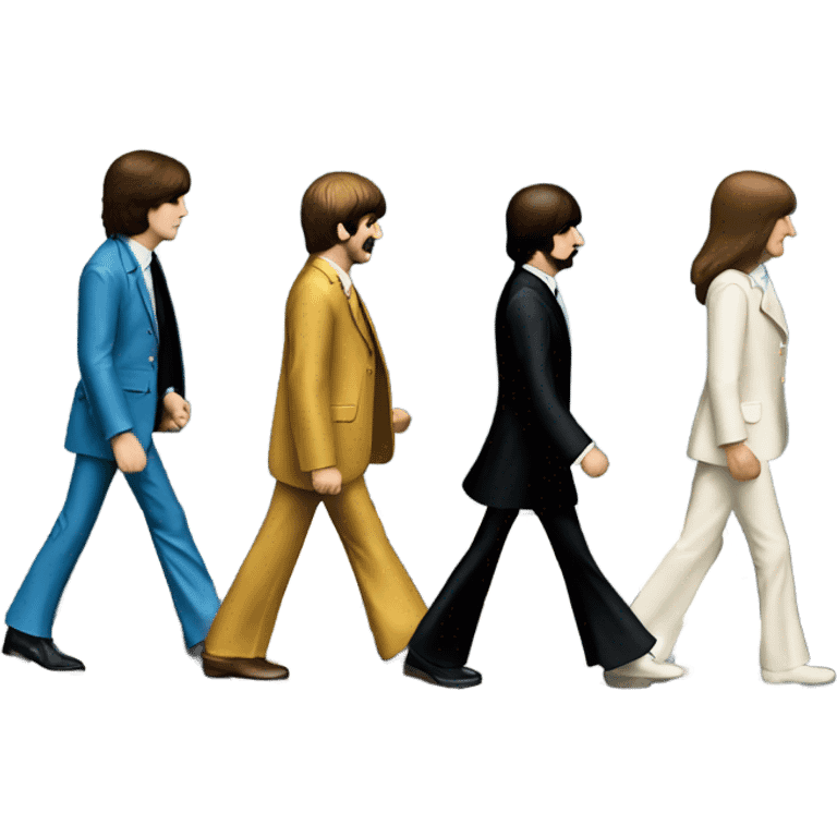 The Beatles Abbey Road album cover emoji