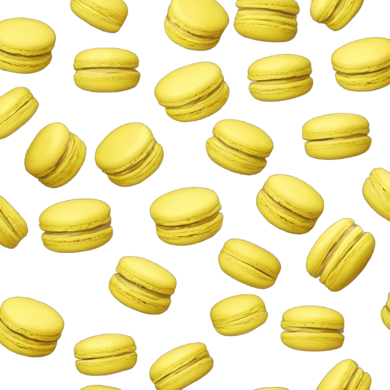 Realistic one yellow macaron  emoji