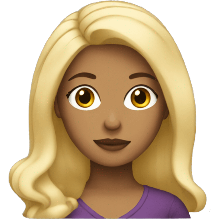 Latina with blonde hair emoji