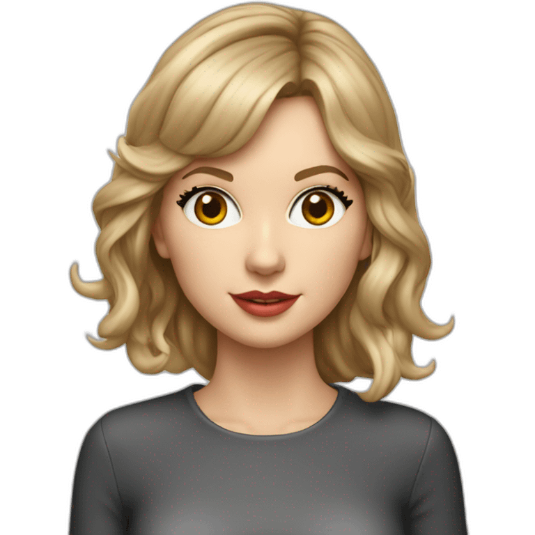 taylor swift as a physicist hyperrealistic emoji