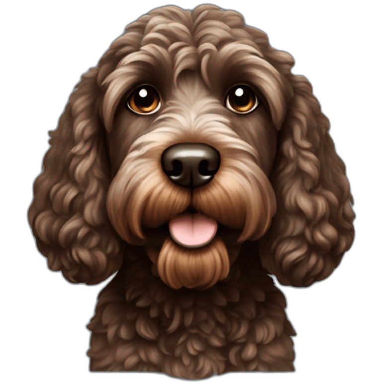 dark brown cockapoo emoji