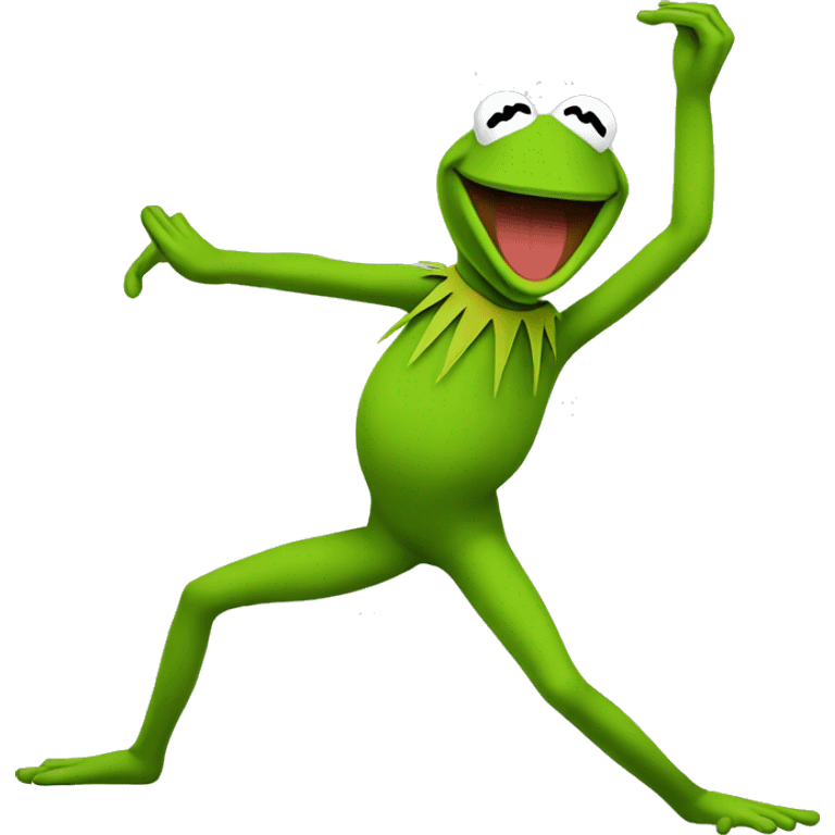 Kermit the frog dabbing emoji