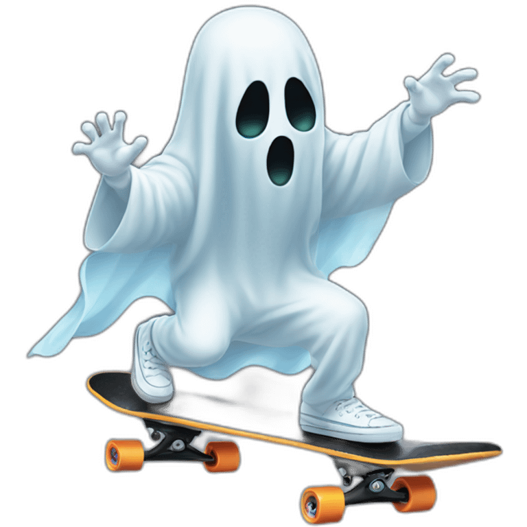 Ghost riding skateboard emoji