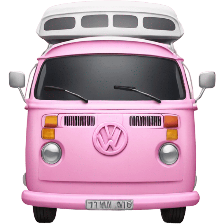 pink VW CAMPER from a font view  emoji