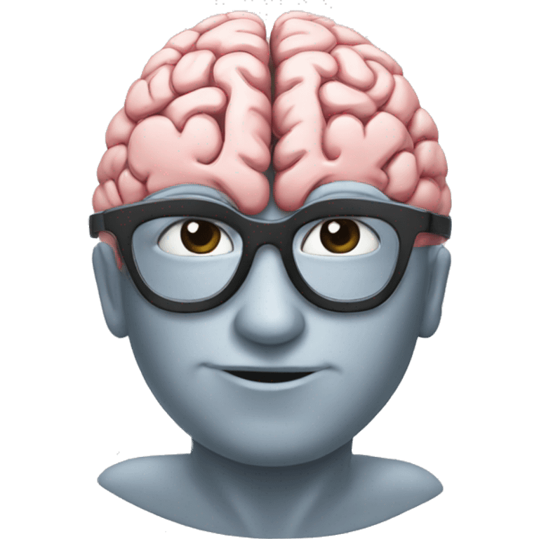 brainy computer emoji