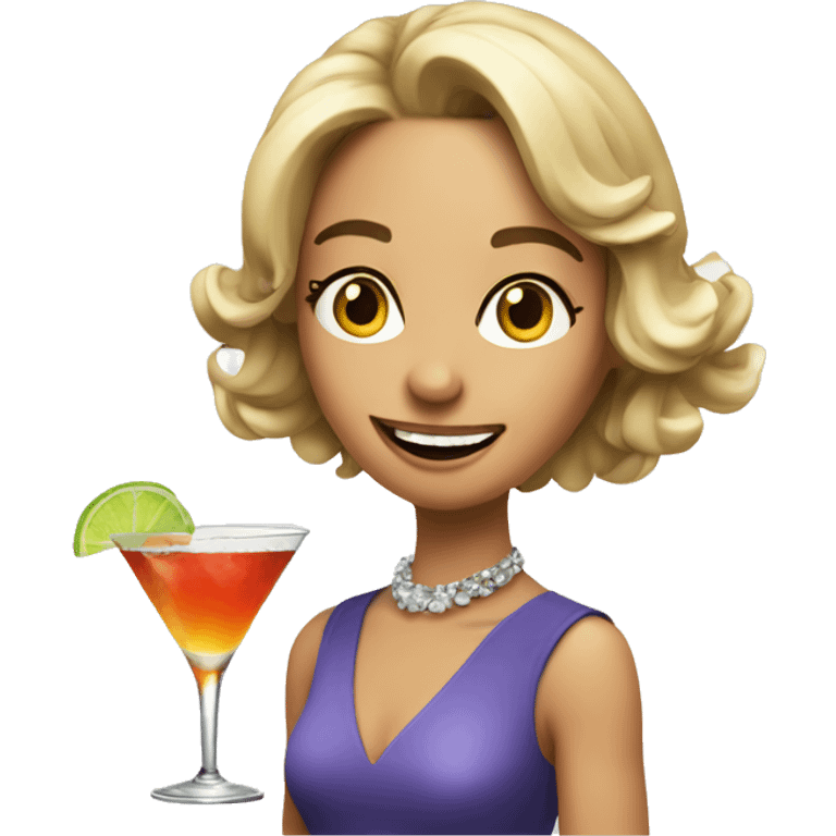 Funny girl cocktail funny  emoji