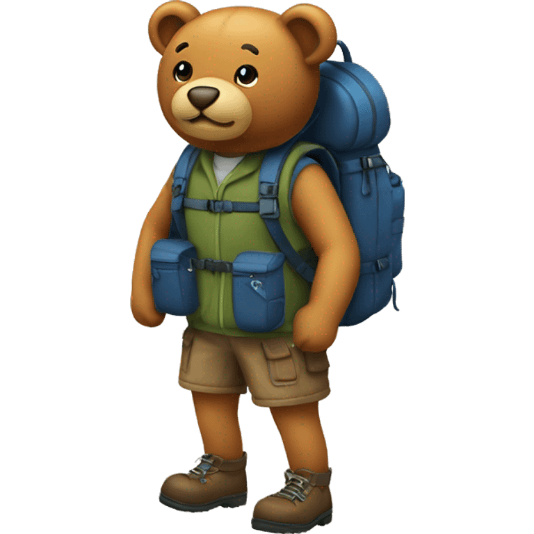 Rucksack mit einem Teddy drauf  emoji