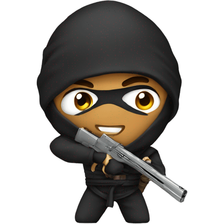 Ninja with a gun  emoji