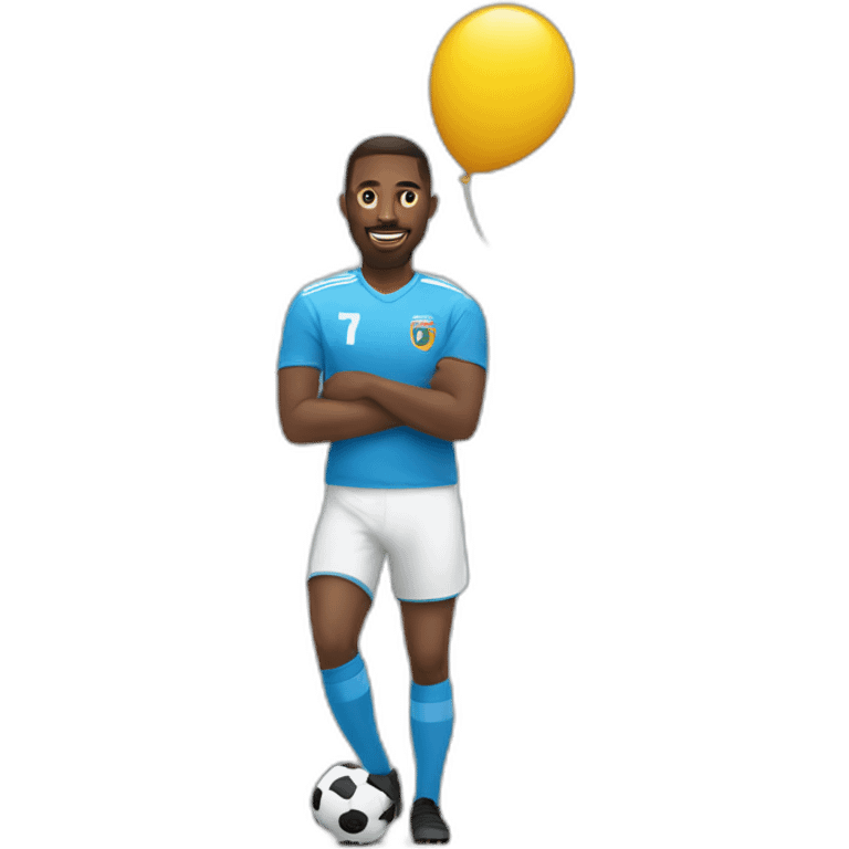 Homme avec ballon de foot emoji