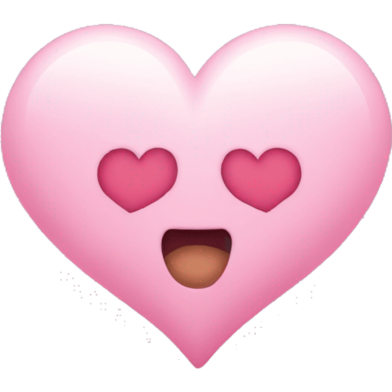 A cute pink heart with a clouds on it emoji