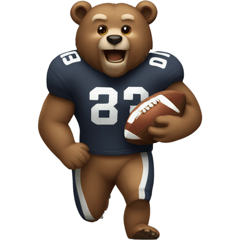 Bear playing football emoji