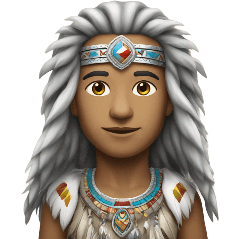 Native American and a silver lion emoji