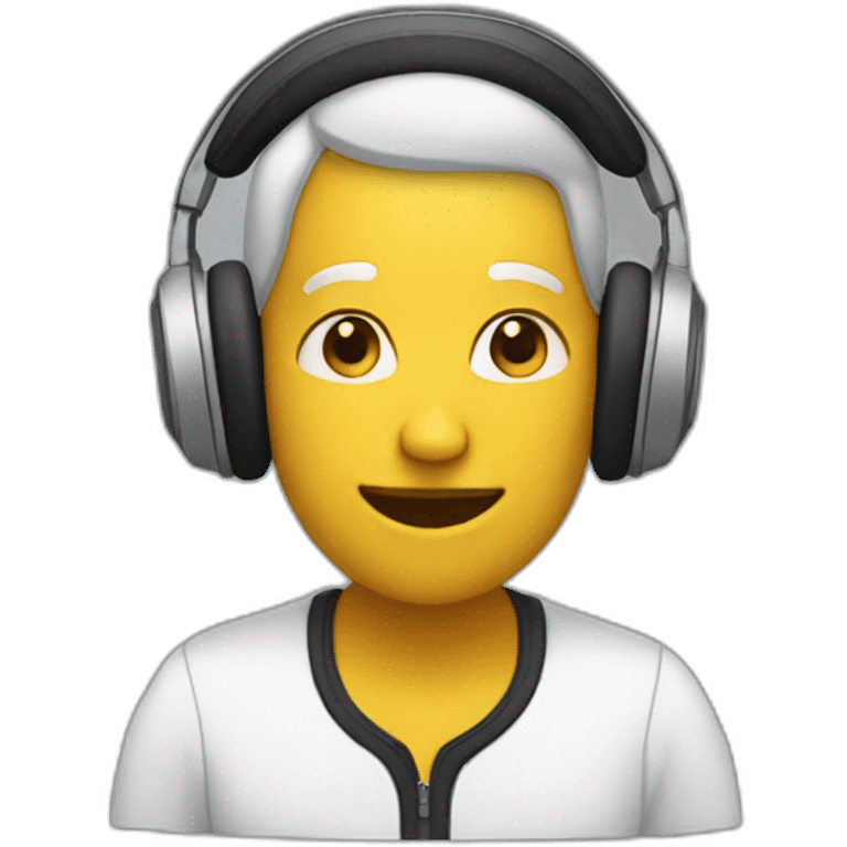 listening to music person emoji