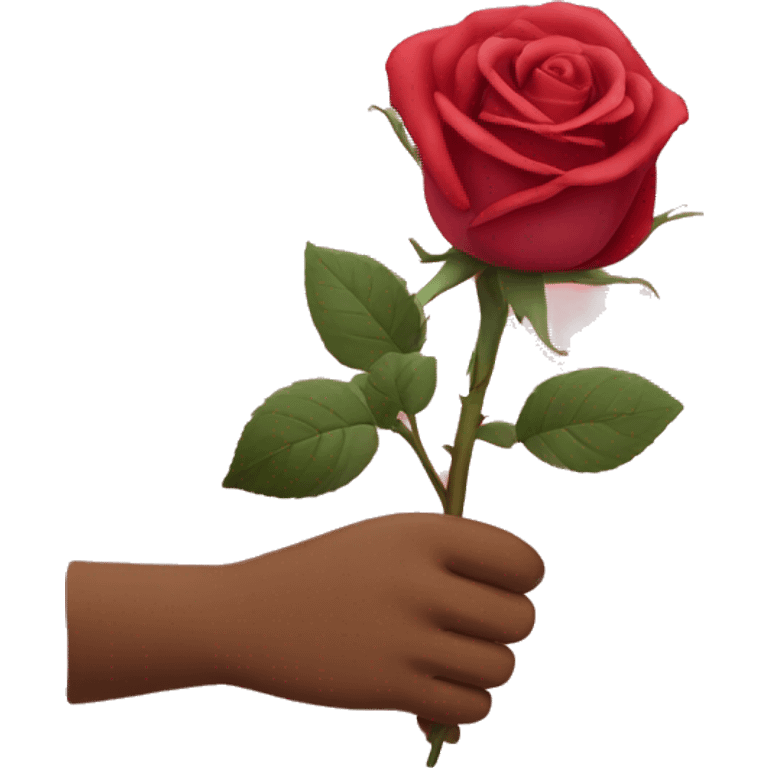 To love the rose with one's hand emoji